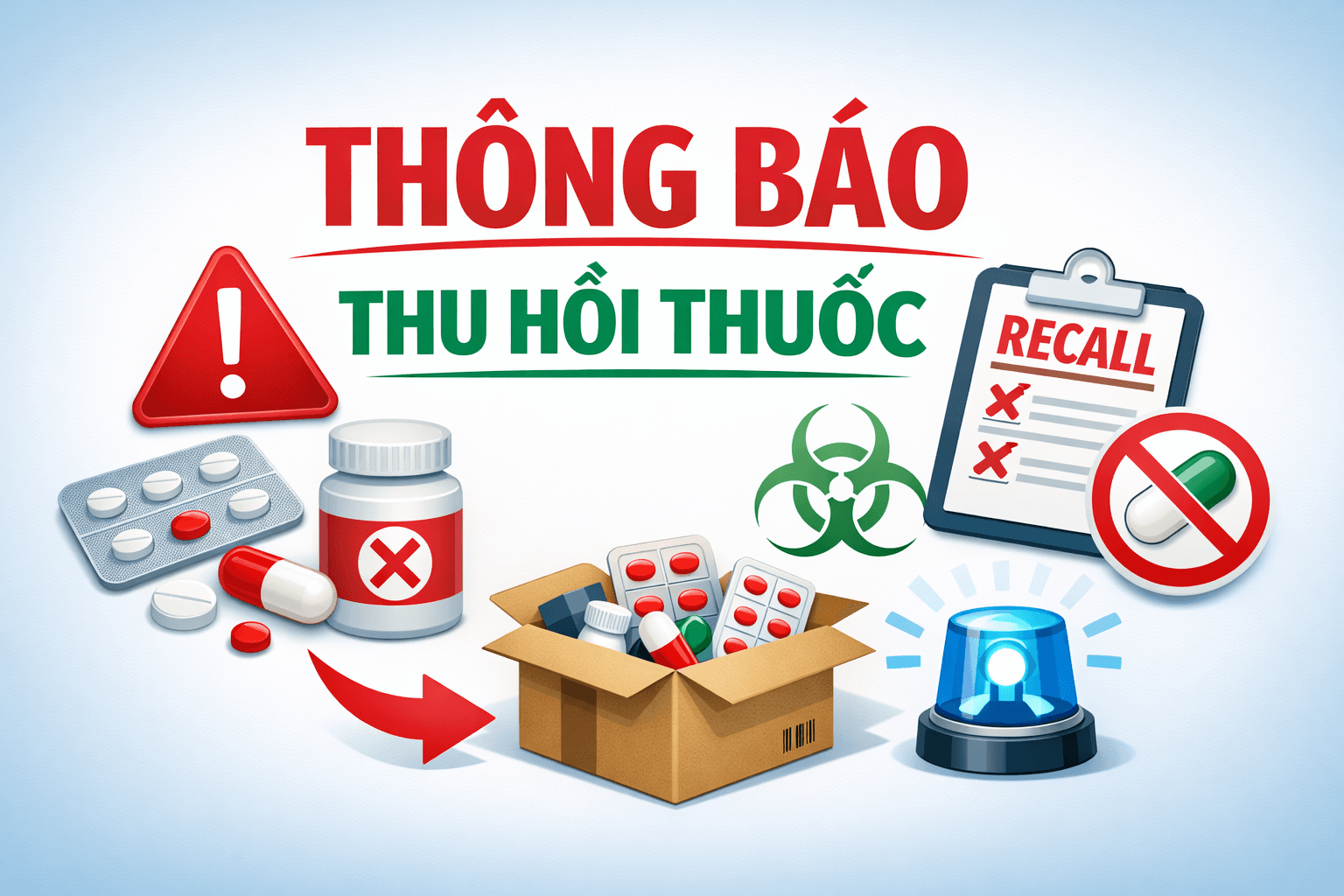 Cục Quản lý Dược thu hồi nhiều loại thuốc do vi phạm chất lượng