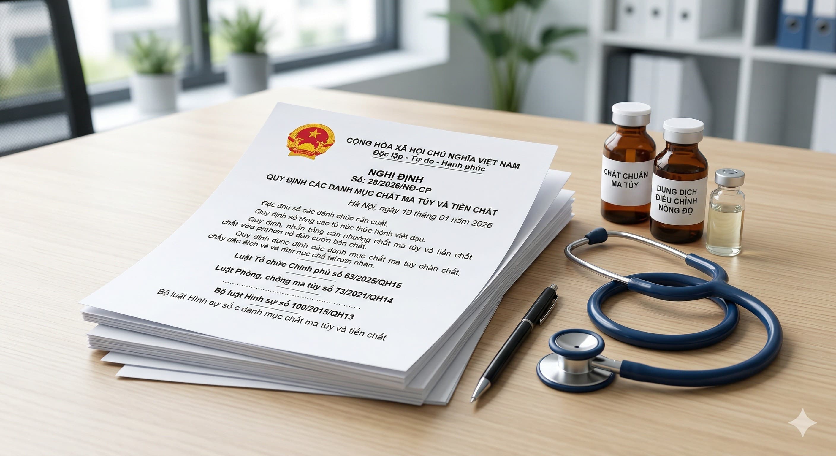 Quy định các danh mục chất ma túy và tiền chất.